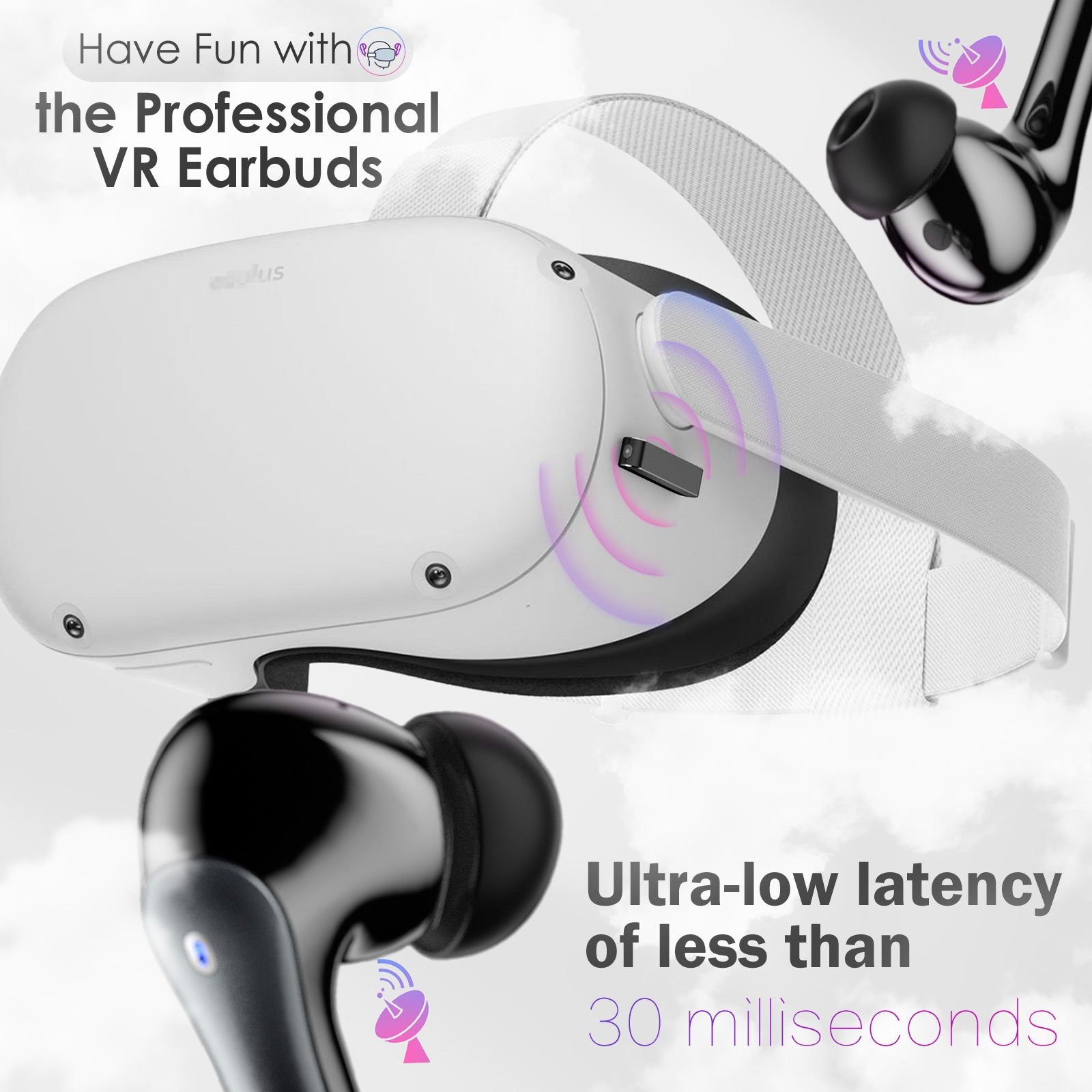 EASYSMX TG-01 Wireless Gaming Earbuds Noise Cancelling 2.4Ghz Bluetooth Earphones for PC PS5 PS4 EASYSMX TG-01 Wireless Gaming Earbuds Noise Cancelling 2.4Ghz Bluetooth Earphones for PC PS5 PS4